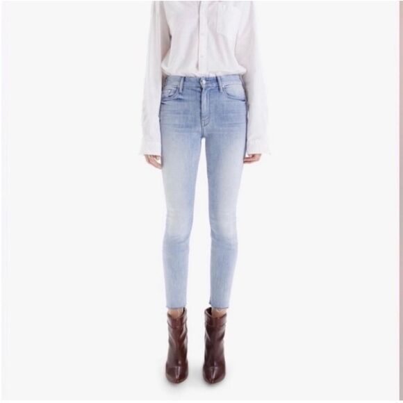 Mother The Looker Ankle Fray Jeans knock on wood size 25 - Picture 2 of 16